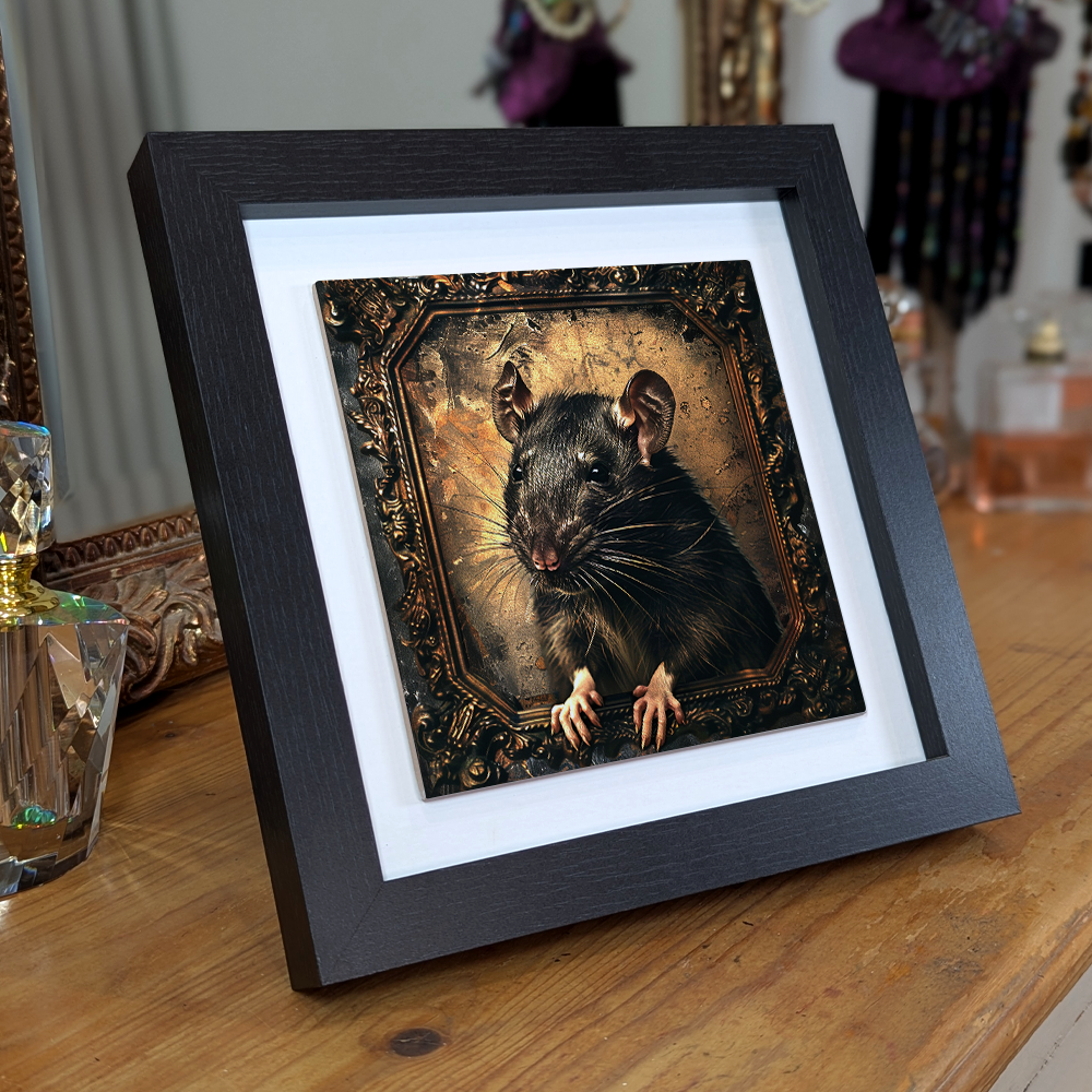 The  Rat Framed Gothic Ceramic Art Tiles