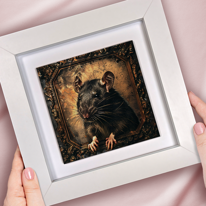 The  Rat Framed Gothic Ceramic Art Tiles