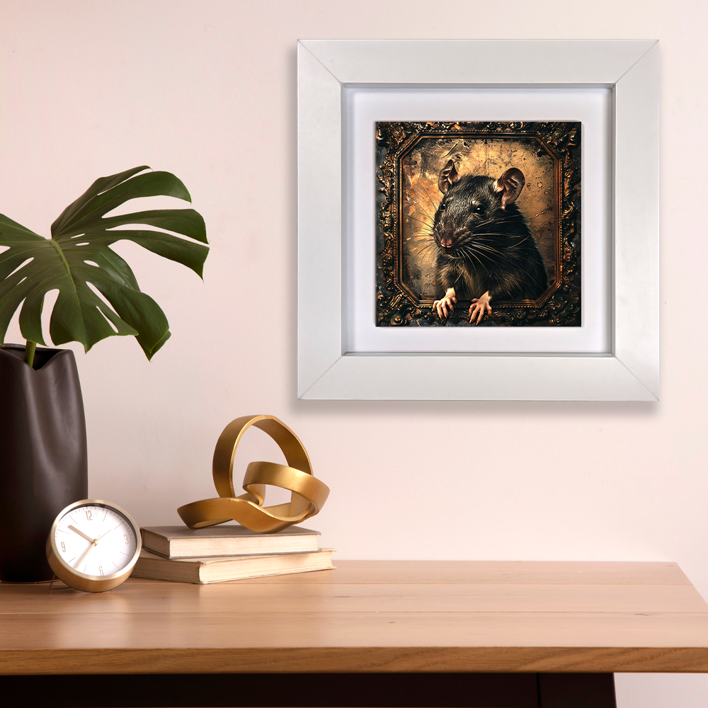 The  Rat Framed Gothic Ceramic Art Tiles