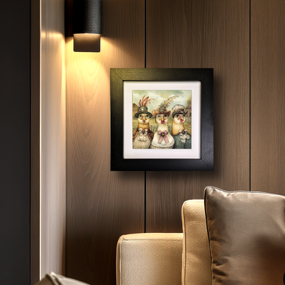 Hen Party Framed Ceramic Art Tiles