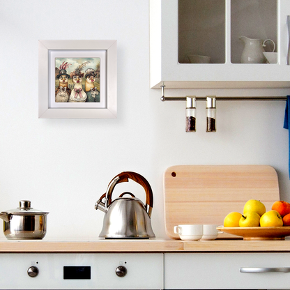 Hen Party Framed Ceramic Art Tiles