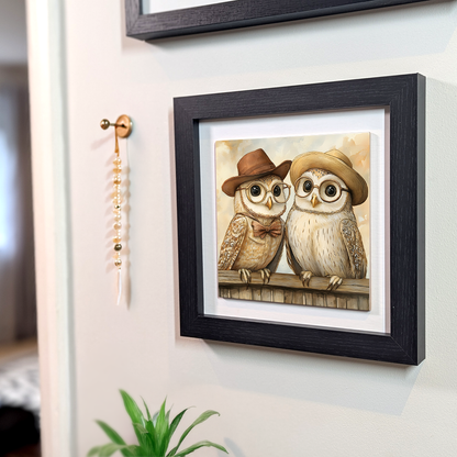 Owl & Company - Framed Ceramic Art Tiles