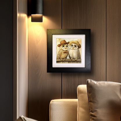 Owl & Company - Framed Ceramic Art Tiles