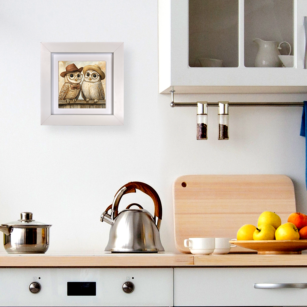 Owl & Company - Framed Ceramic Art Tiles