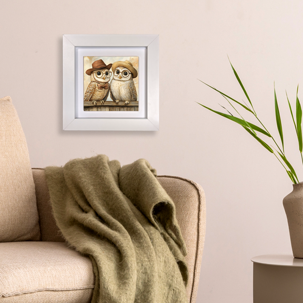 Owl & Company - Framed Ceramic Art Tiles