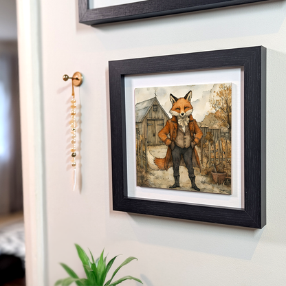 The Farmyard Fox Framed Ceramic Art Tiles