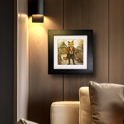 The Farmyard Fox Framed Ceramic Art Tiles
