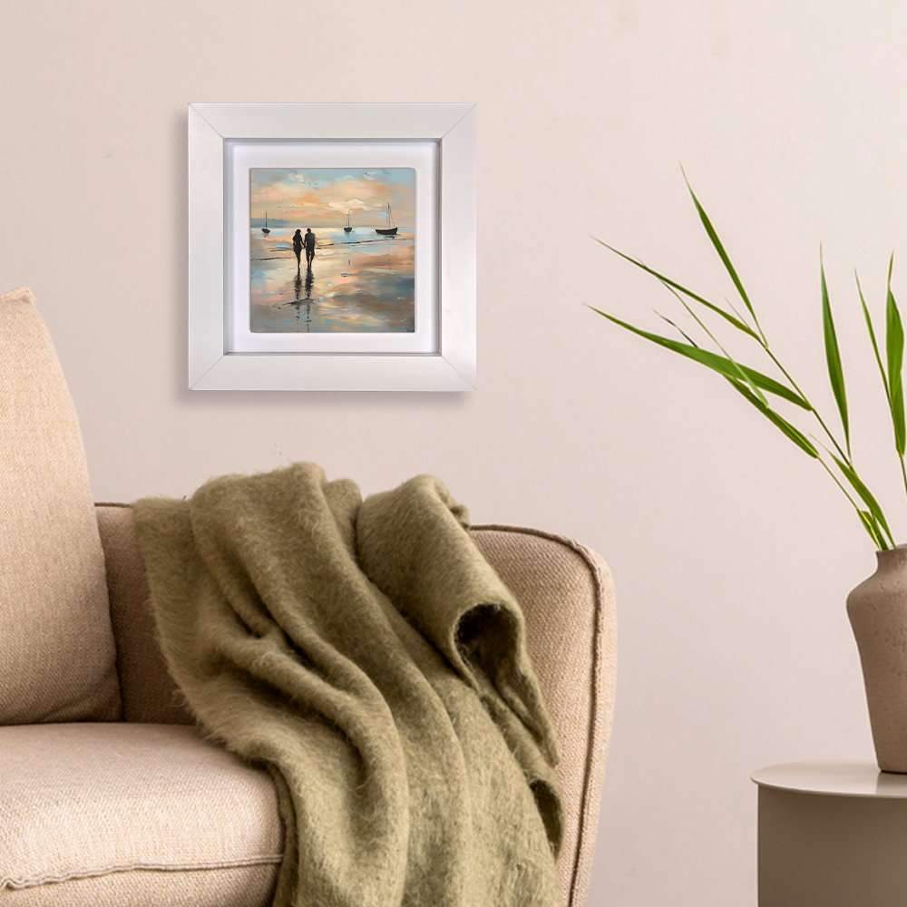 Evening Walk Framed Ceramic Art Tiles