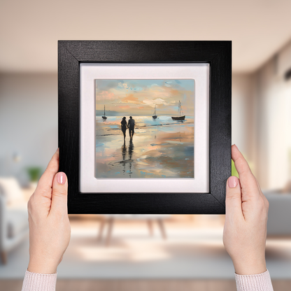 Evening Walk Framed Ceramic Art Tiles