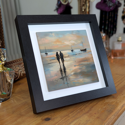 Evening Walk Framed Ceramic Art Tiles