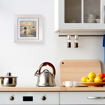 Evening Walk Framed Ceramic Art Tiles