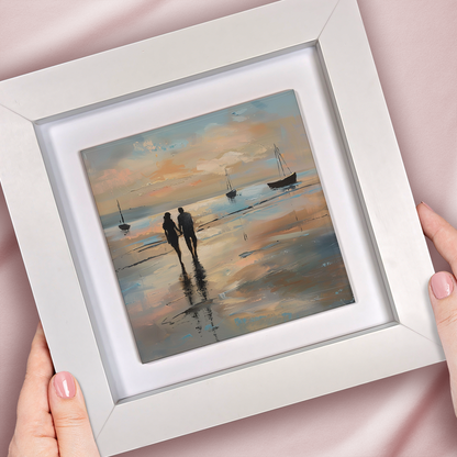 Evening Walk Framed Ceramic Art Tiles