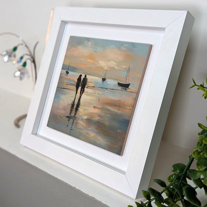 Evening Walk Framed Ceramic Art Tiles