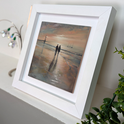 Lighthouse Glow Framed Ceramic Art Tiles