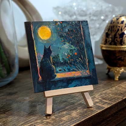 Window To The Wild Ceramic Art Tile with Easel