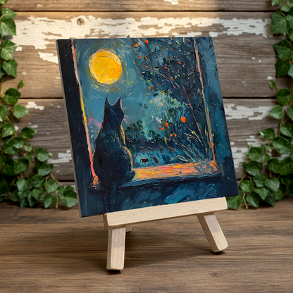 Window To The Wild Ceramic Art Tile with Easel