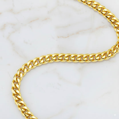 My Kick Ass Husband - Gold 14k Cuban Chain With Personalised Acrylic Plaque
